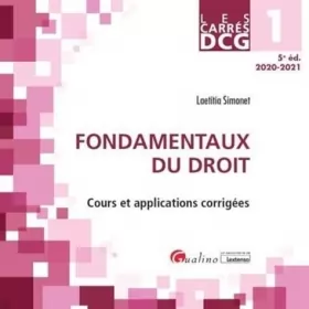 Couverture du produit · DCG1 - Fondamentaux du droit: Cours et applications corrigées (2020-2021)