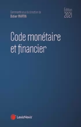 Couverture du produit · Code monétaire et financier 2021