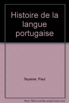 Couverture du produit · Histoire de la langue portugaise
