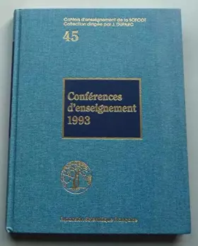 Couverture du produit · Conférences d'enseignement 1993
