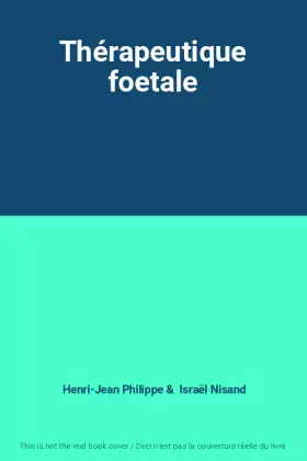 Couverture du produit · Thérapeutique foetale