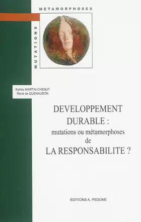Couverture du produit · Développement durable : mutations ou métamorphoses de la responsabilité ?