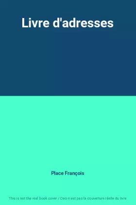 Couverture du produit · Livre d'adresses
