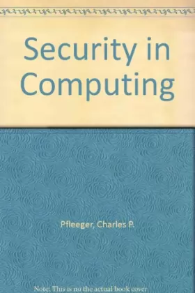 Couverture du produit · Security in Computing