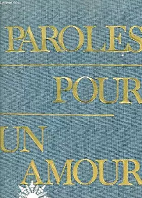 Couverture du produit · Paroles pour un amour