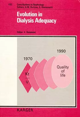 Couverture du produit · Evolution in Dialysis Adequacy: International Workshop, Bologna, May 16, 1992