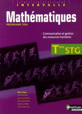 Couverture du produit · Mathématiques Terminale STG