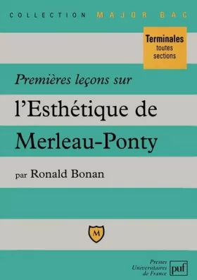 Couverture du produit · Premières leçons sur l'esthétique de Merleau-Ponty