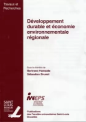 Couverture du produit · Développement durable et économie environnementale régionale