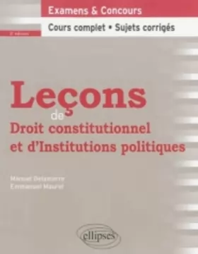Couverture du produit · Leçons de Droit Constitutionnel et d'Institutions Politiques