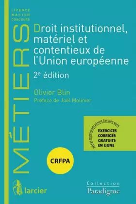 Couverture du produit · Droit institutionnel, matériel et contentieux de l'Union européenne
