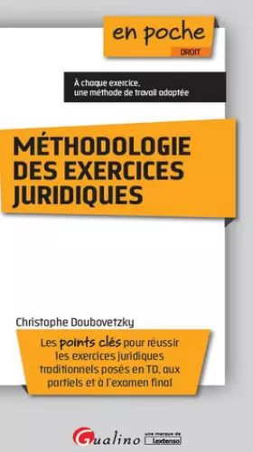 Couverture du produit · Méthodologie des exercices juridiques