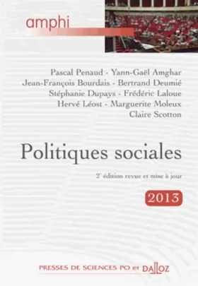 Couverture du produit · Politiques sociales - 3e éd.: Amphi - Presses de Sces Po et Dalloz