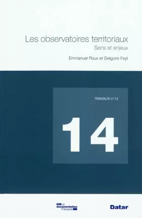 Couverture du produit · Les observatoires territoriaux. Sens et enjeux (n.14)