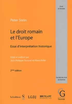 Couverture du produit · Le droit romain et l'Europe: Essai d'interprétation historique
