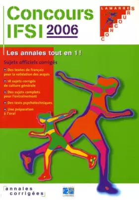 Couverture du produit · Concours IFSI (édition 2006): Sujets officiels et corrigés