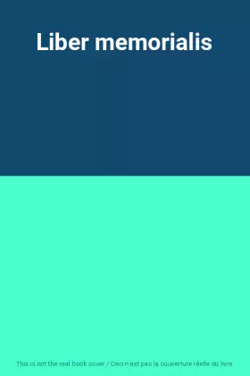Couverture du produit · Liber memorialis