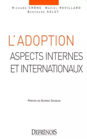 Couverture du produit · l'adoption: ASPECTS INTERNES ET INTERNATIONAUX