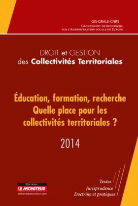 Couverture du produit · Droit et gestion des collectivités territoriales - 2014