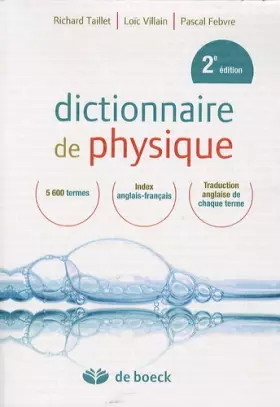 Couverture du produit · Dictionnaire de physique