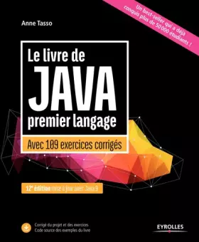 Couverture du produit · Le livre de Java premier langage: Avec 109 exercices corrigés. Mise à jour avec Java 9