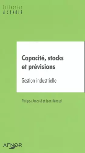 Couverture du produit · Capacité, stocks et prévisions : Gestion industrielle