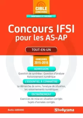 Couverture du produit · Concours IFSI pour les AS-AP 2015-2016