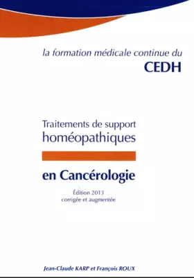 Couverture du produit · Traitements de support homéopathiques en cancérologie