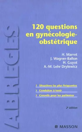 Couverture du produit · 120 questions en gynécologie-obstétrique (Ancien Prix éditeur : 45 euros)