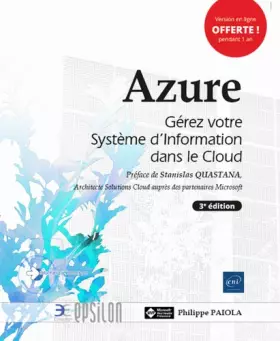Couverture du produit · Microsoft Azure - Gérez votre Système d'Information dans le Cloud (3e édition)
