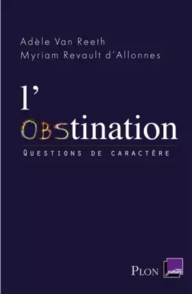 Couverture du produit · L'obstination