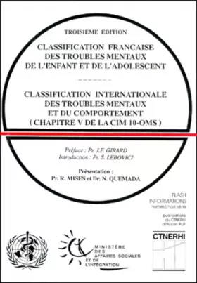 Couverture du produit · Classification française des troubles mentaux de l'enfant et de l'adolescent, classification internationale des troubles mentau