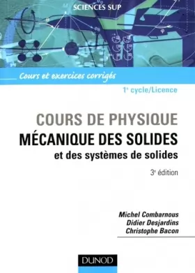 Couverture du produit · Mécanique des solides et des systèmes : Cours et exercices corrigés