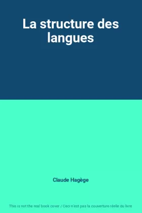 Couverture du produit · La structure des langues