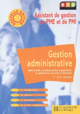 Couverture du produit · Gestion administrative BTS assistant PME PMI, livre de l'élève