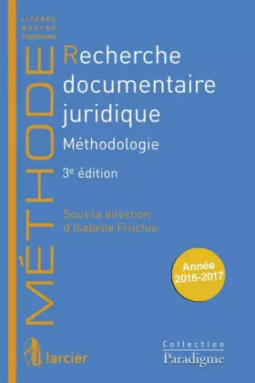 Couverture du produit · Recherche documentaire juridique: Méthodologie