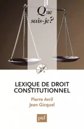 Couverture du produit · Lexique de droit constitutionnel