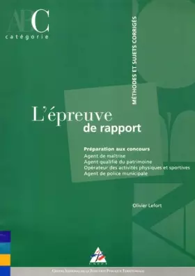 Couverture du produit · L'épreuve de rapport. Catégorie C