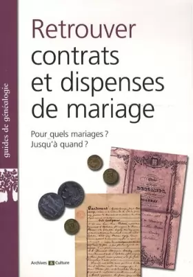 Couverture du produit · Retrouver des contrats et dispenses de mariage