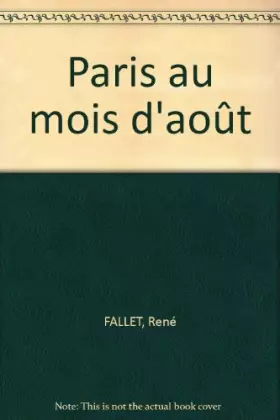 Couverture du produit · Paris au mois d'août