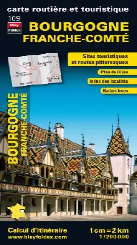 Couverture du produit · Bourgogne Franche-Comté, carte régionale, routière et touristique