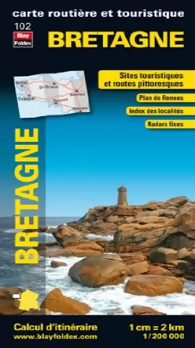 Couverture du produit · Bretagne, carte régionale, routière et touristique