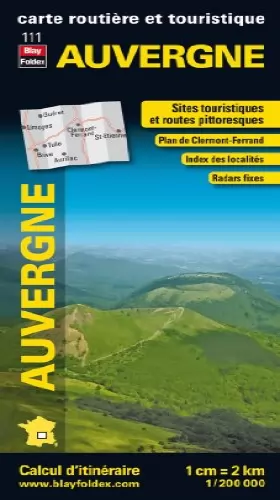 Couverture du produit · Auvergne, carte régionale, routière et touristique