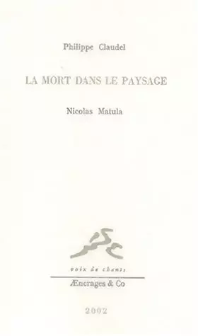 Couverture du produit · La mort dans le paysage