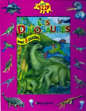Couverture du produit · Les dinosaures avec 8 puzzles