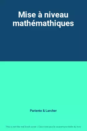 Couverture du produit · Mise à niveau mathémathiques