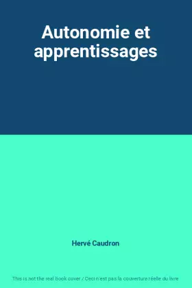 Couverture du produit · Autonomie et apprentissages