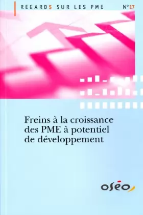 Couverture du produit · Freins à la croissance des PME à potentiel de développement (n.17)
