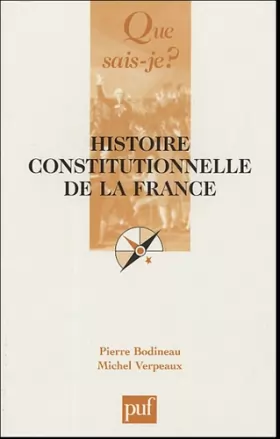Couverture du produit · Histoire constitutionnelle de la France