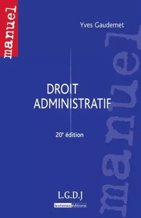 Couverture du produit · Droit administratif